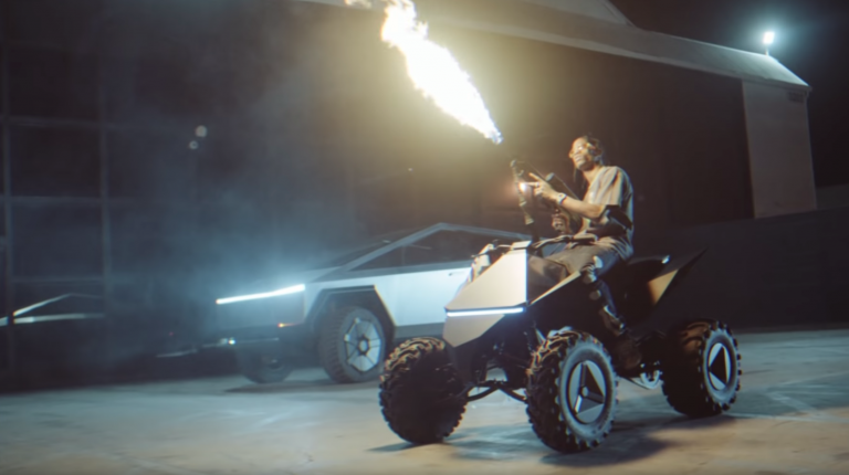 Travis Scott rides the Tesla Cyberquad | Next Connection